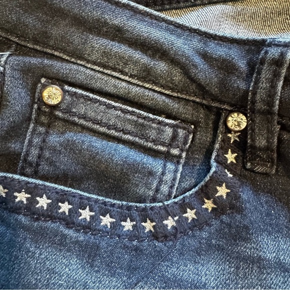 SHYANNE WOMEN'S MR. FLARE STARS & STRIPES FLARE JEANS size 30x34 new w/o tags - Picture 6 of 14